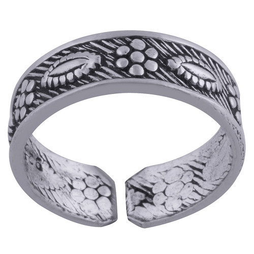 Plain Intricate 925 Sterling Solid Silver Handmade Toe Ring Size: Length: 5 Mm X Width: 15 Mm