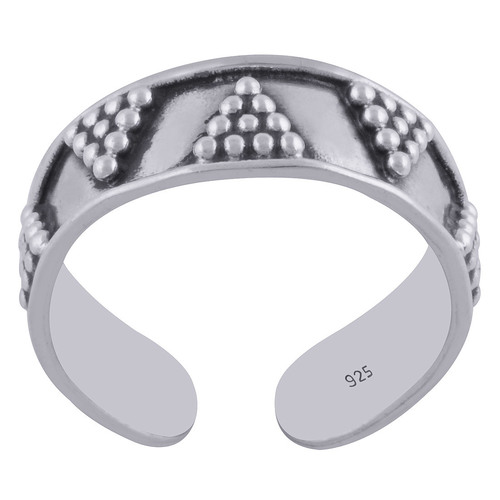 Plain Rawa Work 925 Sterling Solid Silver Handmade Toe Ring Size: Length: 17 Mm X Width: 5 Mm