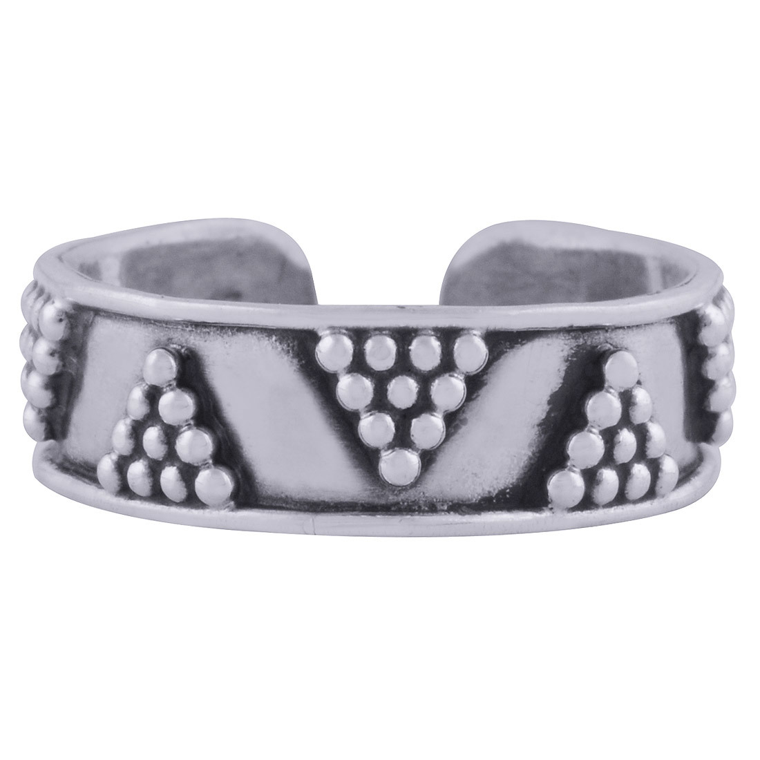 Plain Rawa Work 925 Sterling Solid Silver Handmade Toe Ring Size: Length: 17 Mm X Width: 5 Mm
