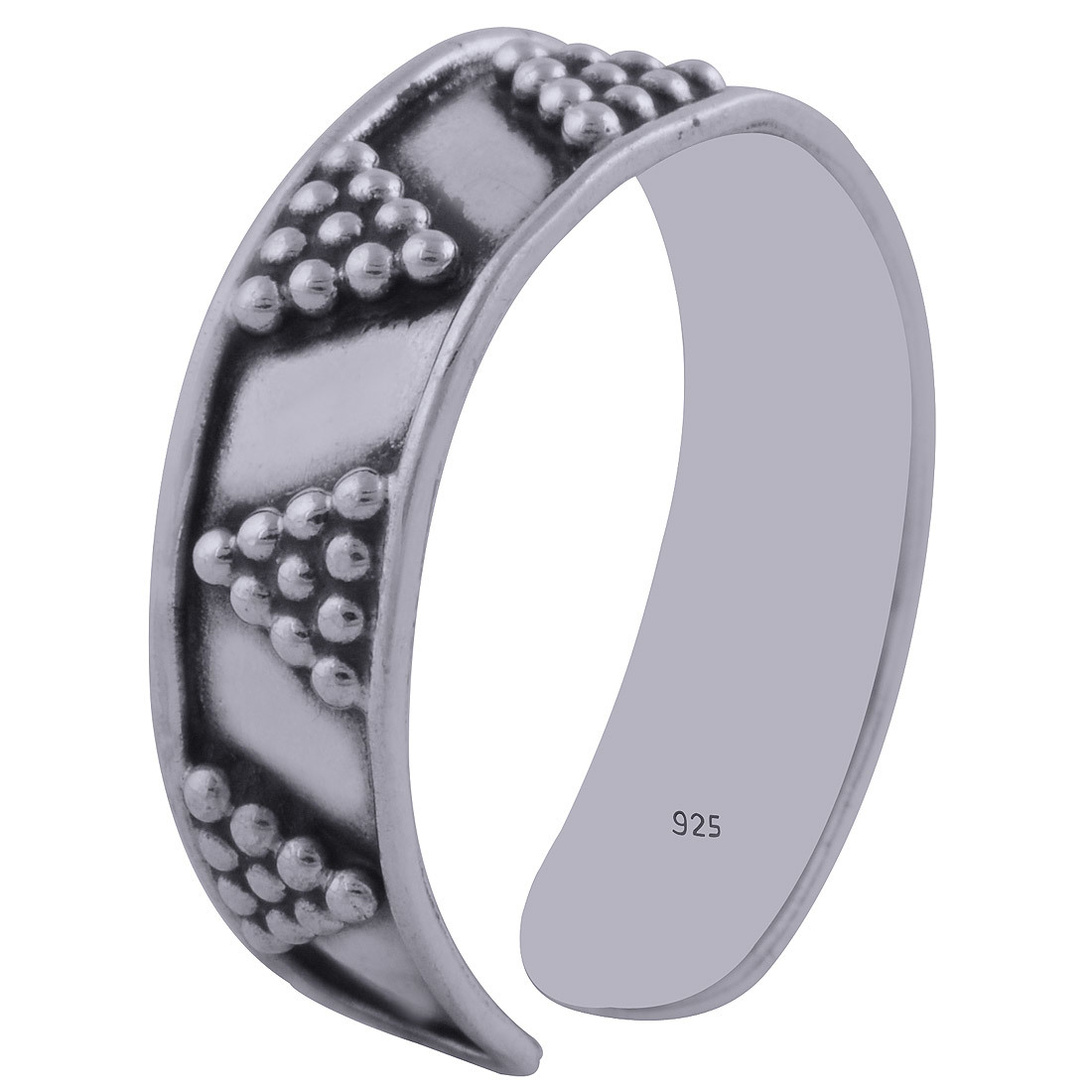 Plain Rawa Work 925 Sterling Solid Silver Handmade Toe Ring Size: Length: 17 Mm X Width: 5 Mm