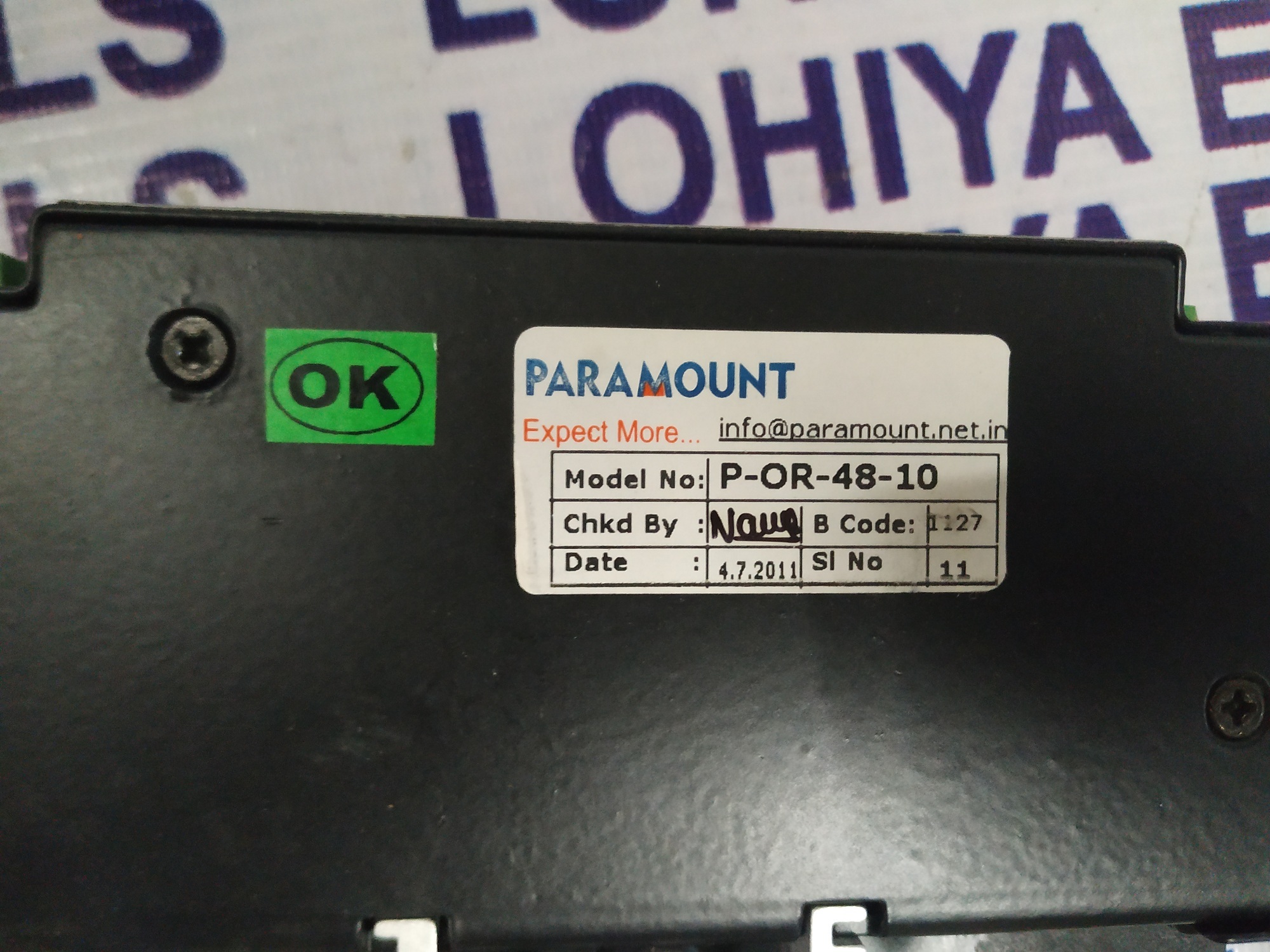 Paramount Or-ing Diode Unit P-or-48-10