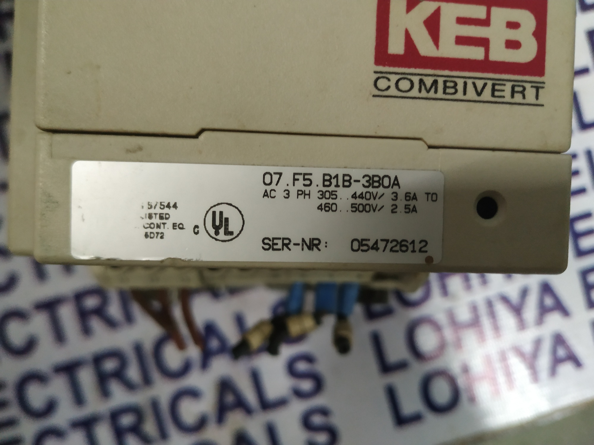Keb Speed Controller Ac Drive 07.f5.b1b-3b0a