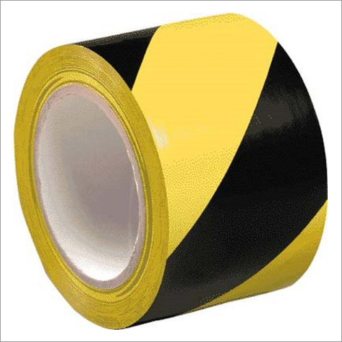 Safety Caution Tape - Plastic, Yellow Color, Single Side Adhesive | Ideal for Safety Warnings and Site Access Management