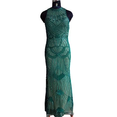 Ladies Beaded Long Dress