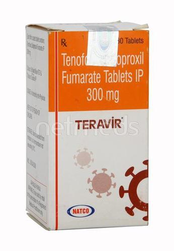 Teravir 300 Mg Tablet Ingredients: Tenofovir Disoproxil Fumarate (300Mg)