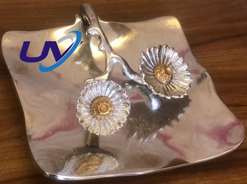 Metal Sunflower Tissue Stopper - Color: Silver