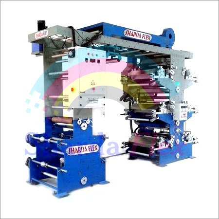 Six Color Flexo Printing Machine - High-Speed Automatic Unit for Diverse Mediums | Features Double Winder & Unwinder, Reverse Printing Arrangement, 80-150m/Min Speed, PLC Control, High Insulation
