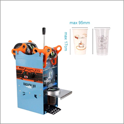 Manual Cup Sealing Machine - Stainless Steel, 300x250x450mm | 300-500 Seals/Hour, Compact Design, 95mm Diameter, Max Height 150mm, Durable, Versatile