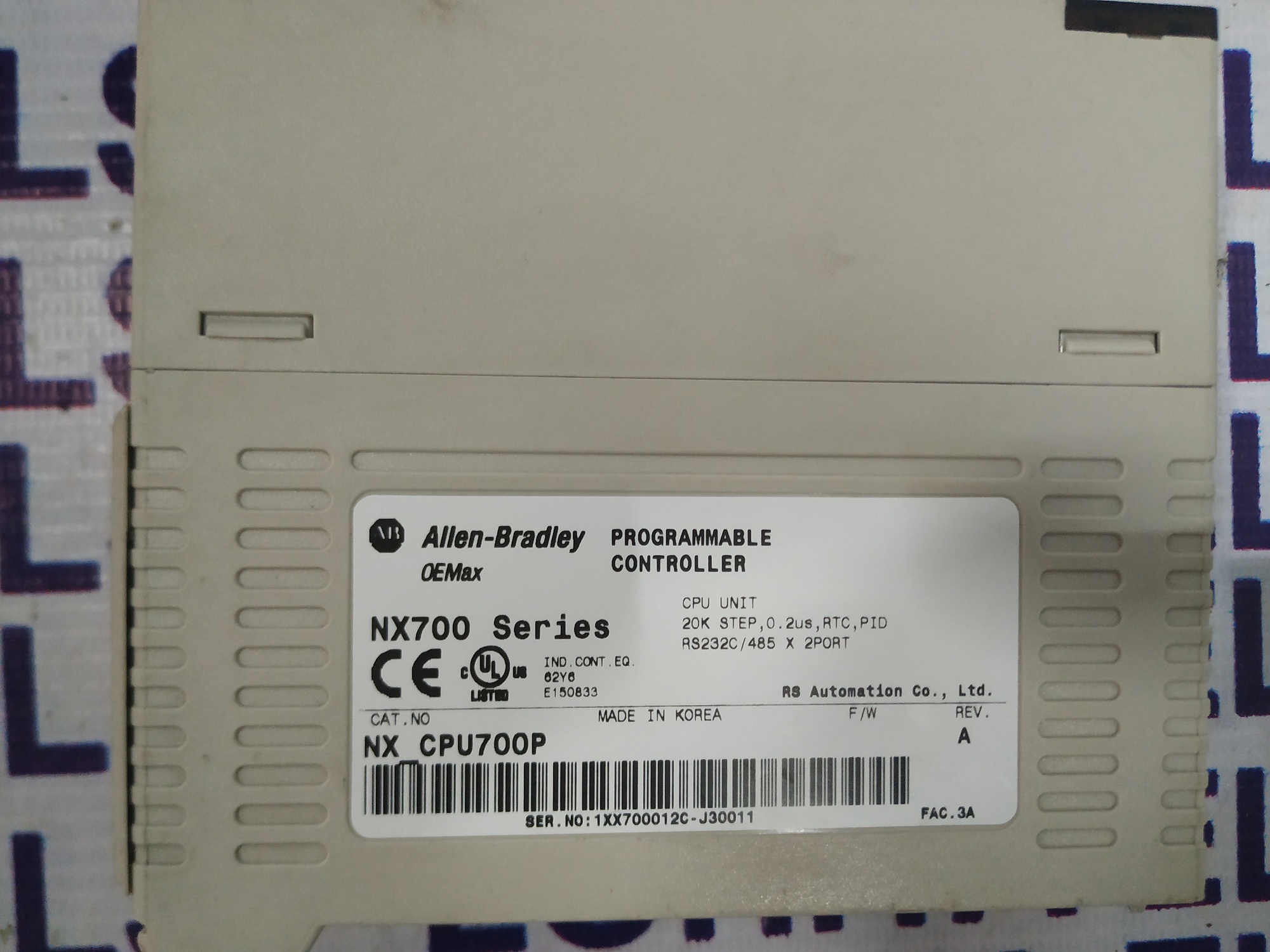 Allen Bradley Cpu Unit Nx Cpu700p