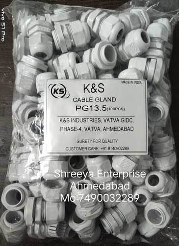Pg Cable Gland - Brass, Various Sizes, Grey/black | Leak Proof, Flame Proof, Suitable For Textile, Packaging, Pharma, And Automation Industries