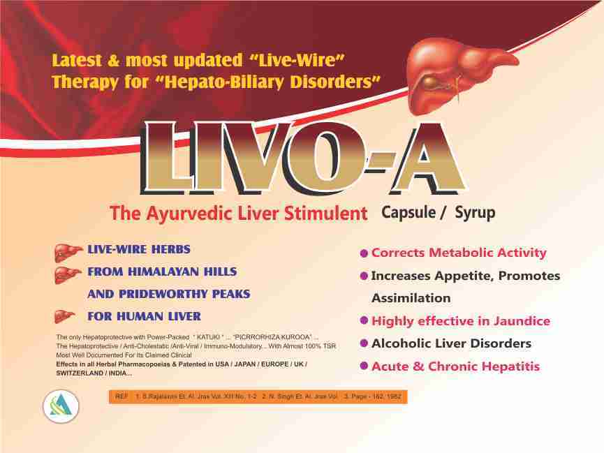 Livo A - Ayurvedic Liver Tonic Capsules, 10x1x10 Packing | Supports Metabolic Activity, Increases Appetite, Effective For Jaundice And Liver Disorders