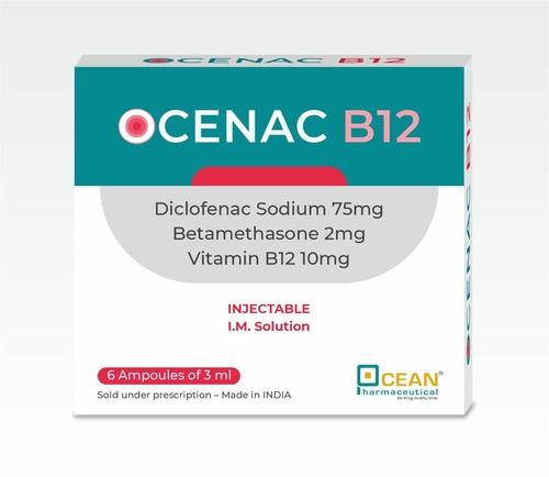 लिक्विड ओसेनैक- B12 (डिक्लोफेनैक+बेटमेथासोन+Vit.b12) इंजेक्शन