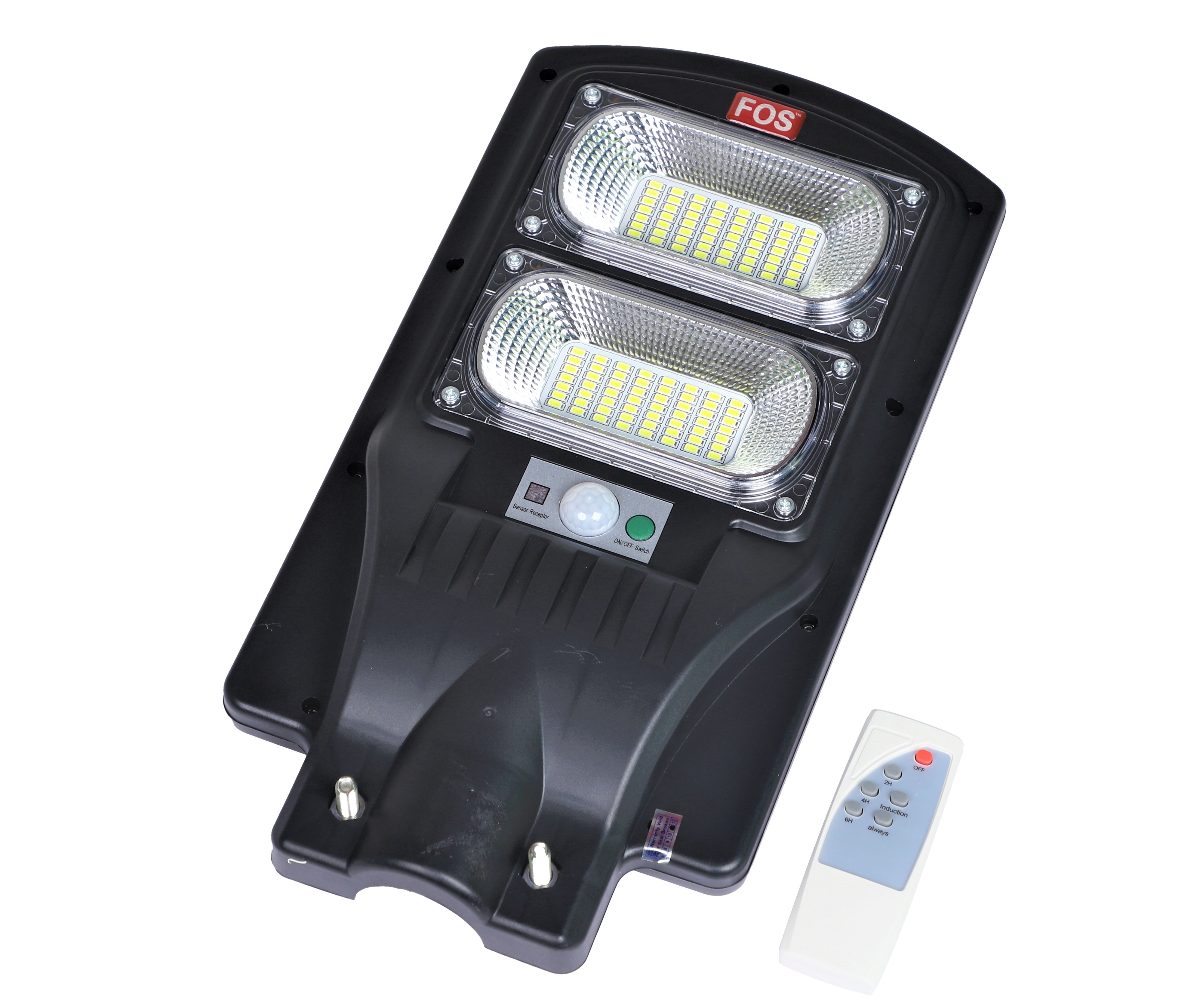 Black Fos Solar Led Street Light 40w With Remote Control - Cool White 6500k (Ip 65 Water-proof)