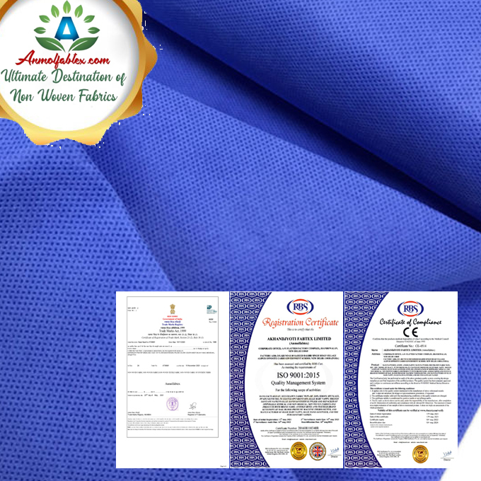 Sms Non Woven Fabric - 25 Gsm & 100 Gsm, Medical Blue & White | Breathable, Puncture-resistant, Anti-wrinkle, Quick Dry, Tear-resistant, Washable