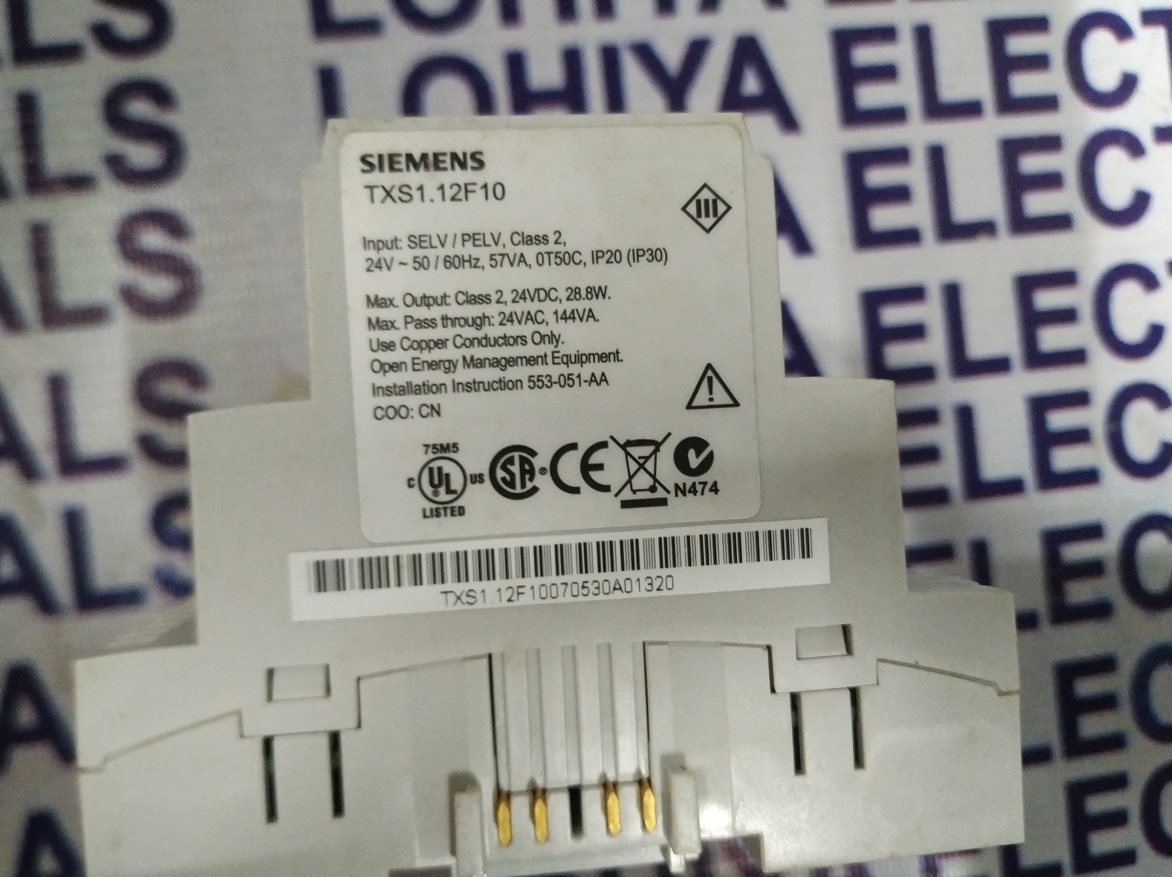 Siemens I/o Power Supply Module Txs1.12f10