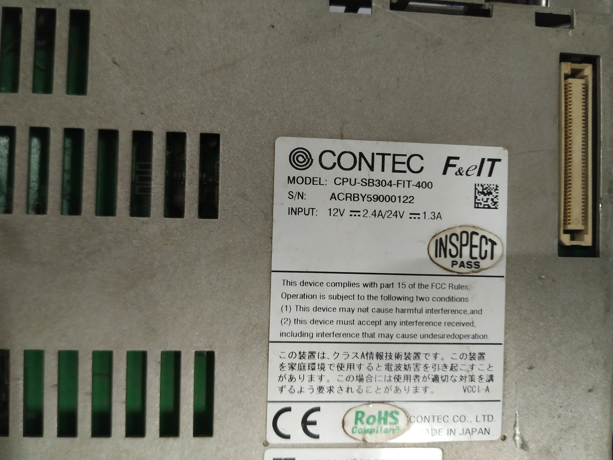 Contec Micro Controller Unit Cpu-sb304-fit-400
