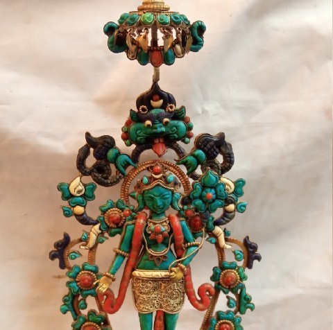 Rectangle Turquoise Green Tara Statue