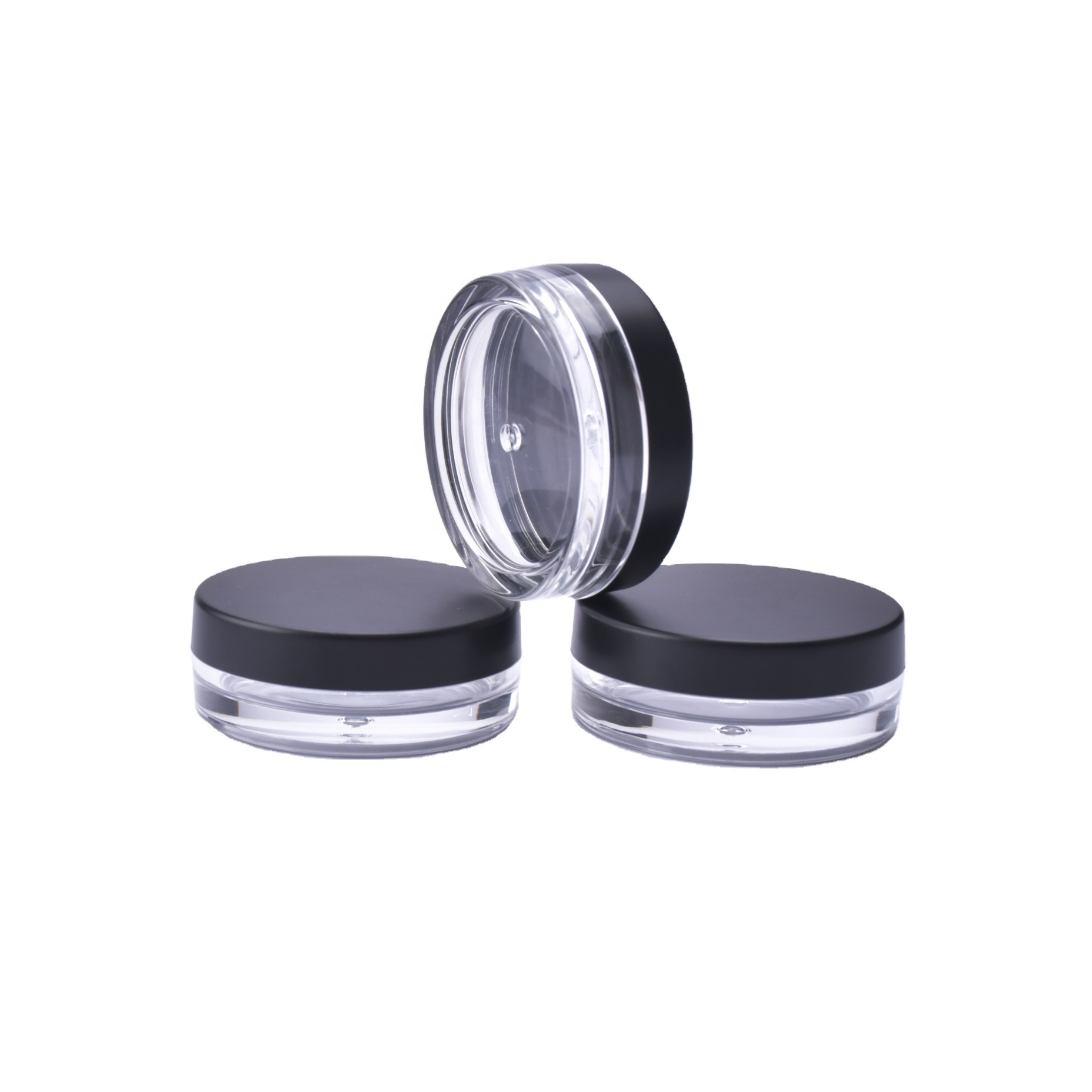 Powder Jar Without Sifter 10g Cosmetic Jars - Ps Plastic Base And Collar, 10ml Capacity, Any Panton Color Available, Ideal For Creams And Masks
