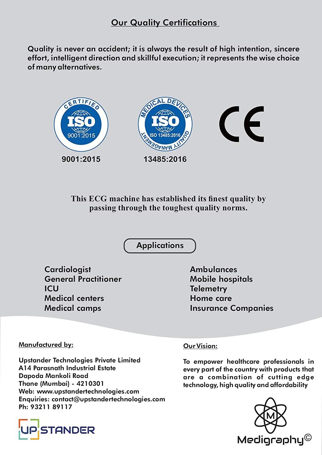 Gray 12 Channel Ecg Recorder
