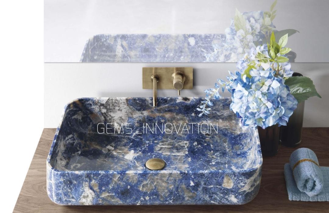 Semi Precious Stone Sinks - Color: Pink