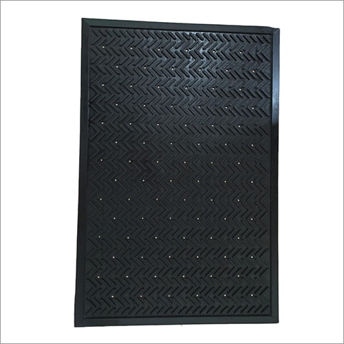 ब्लैक ज़िग ज़ैग रबर मैट