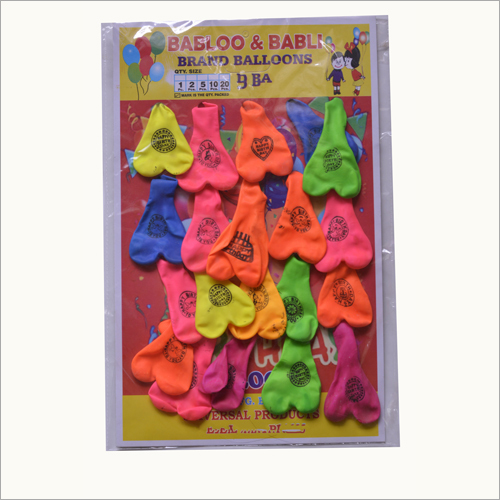 Multi Color Heart Shape Printed Balloon