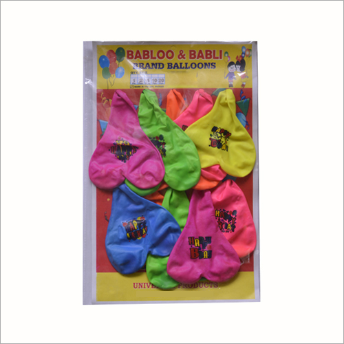 Multi Color Heart Shape Printed Balloon