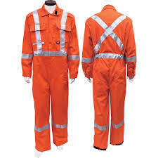 Fire Retardant Coverall - Ifr Fabric Blend, 182.88 Cm Length | Adjustable Snap Cuffs, Heavy-duty Zipper, Utility Tool Pocket, Retro-reflective Tape
