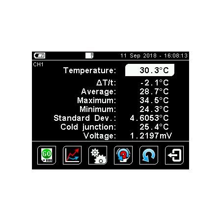 6 Channel Handheld Temperature Data Logger With Touch Screen Machine Weight: 200 G Gram (G)
