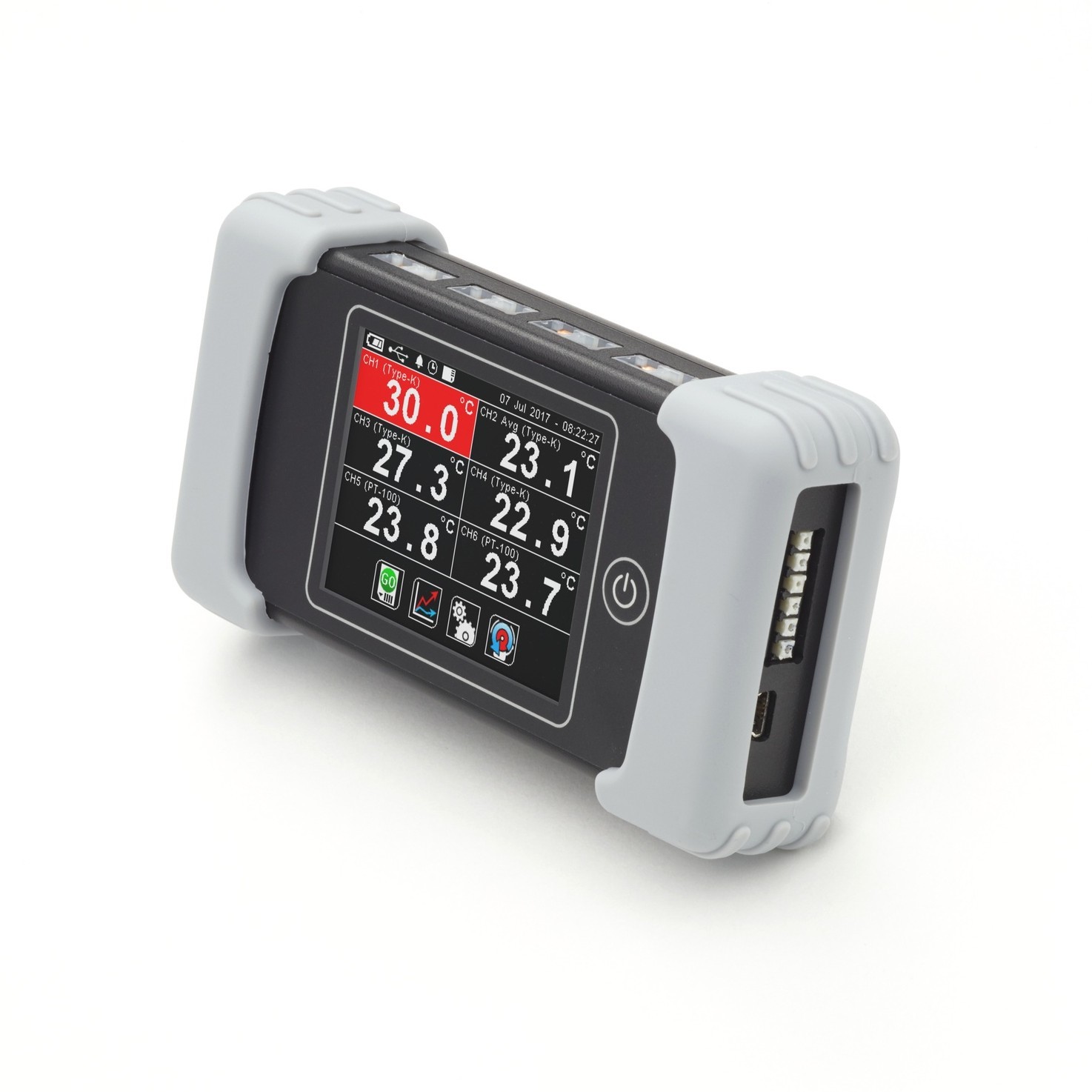 6 Channel Handheld Temperature Data Logger With Touch Screen Machine Weight: 200 G Gram (G)