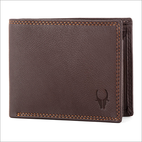 Genuine Leather Men's Wallet - 4.5 x 3.5 x 1 Inches, Brown with Snap Closure, 8 Card Slots and 2 Cash Compartments