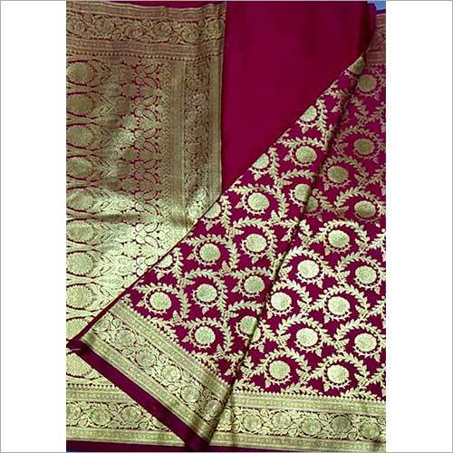 Red And Golden Ladies Banarasi Sarees