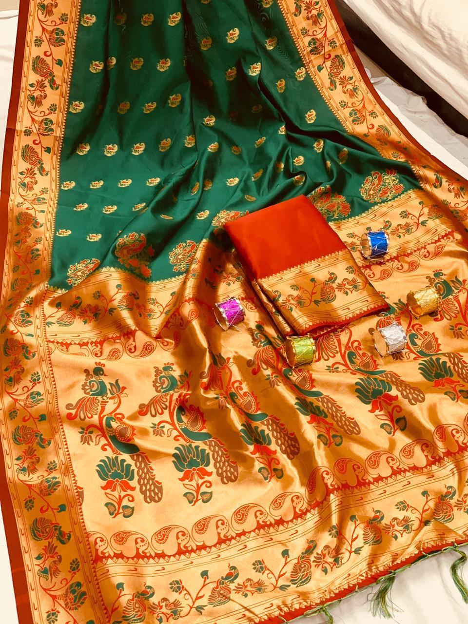 Indian Lichi Silk Saree
