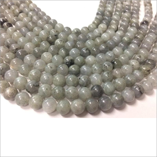Labradorite - Round 6-8mm Beads, Grey Iridescent Sheen | Durable Gemstone for Jewelry Making