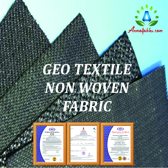 Black & White Geotextile Fabric Nonwoven For Roofing Uses
