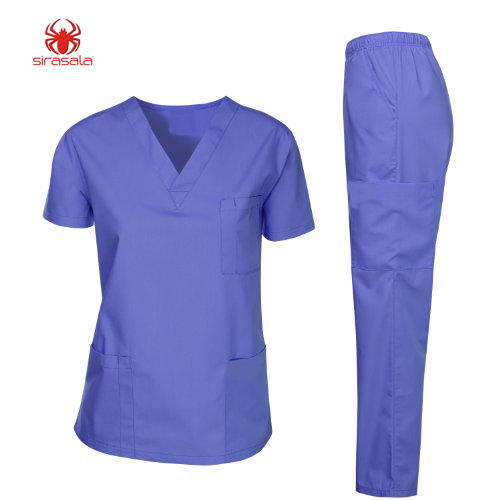 वी - नेक स्क्रब यूनिफॉर्म