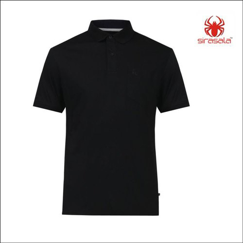 Mens Collar T-Shirt - Cotton Blend, S-XXL, Black | Soft Fabric, Classic Style, Moisture-Wicking, Durable, Comfortable Fit, Breathable Design