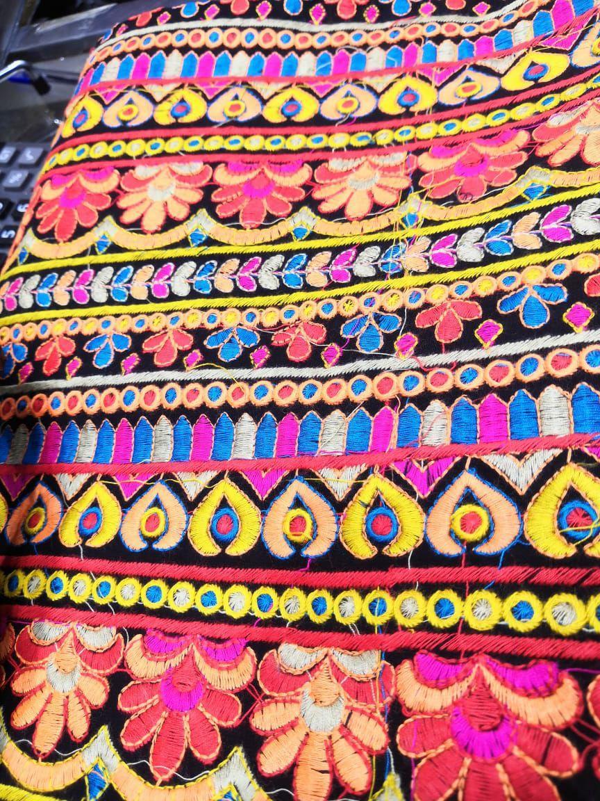 Multi Color Kutch Work Fancy Fabric