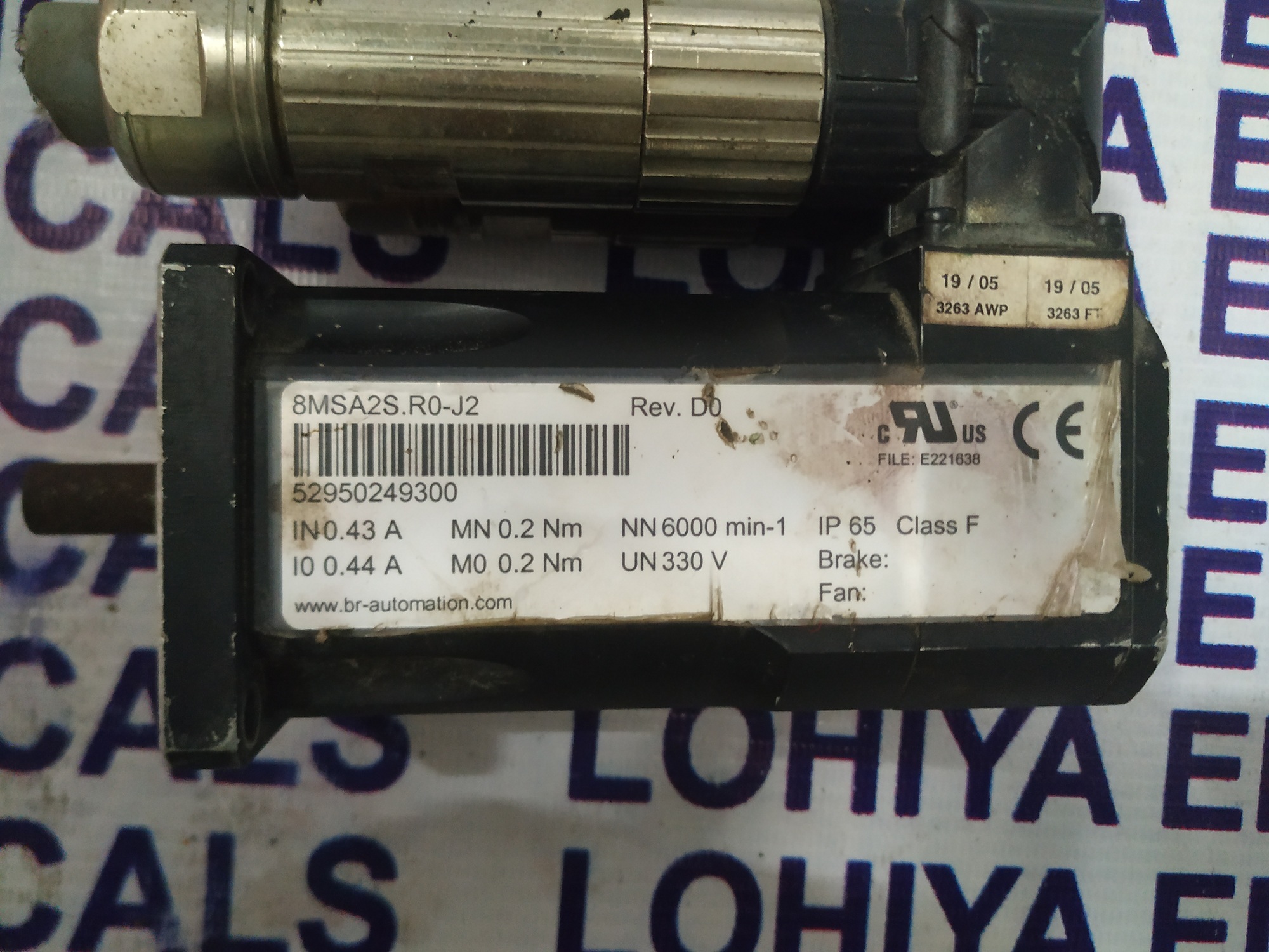 B&r Servo Motor 8msa2s.r0-j2