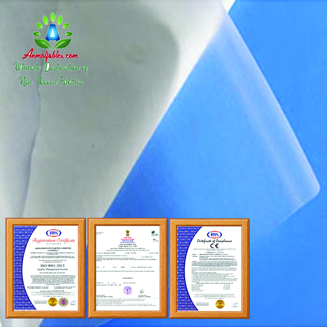 Pe Ss Coated Non Woven Fabric - Polypropylene, Customizable Width/length, Multicolor, Laminated Nonwoven, Features Water & Blood Resistance, Plain Texture