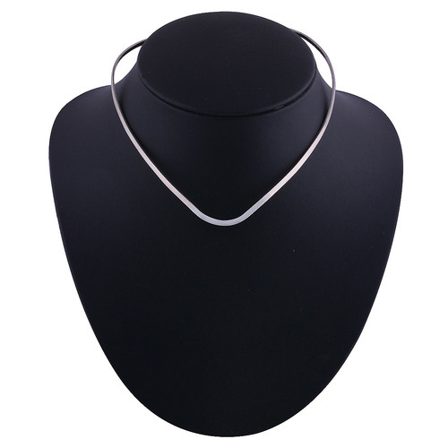 Plain 925 Sterling Solid Silver Necklace Size: Length: 13 Inch X Width: 1 Mm Size Chart