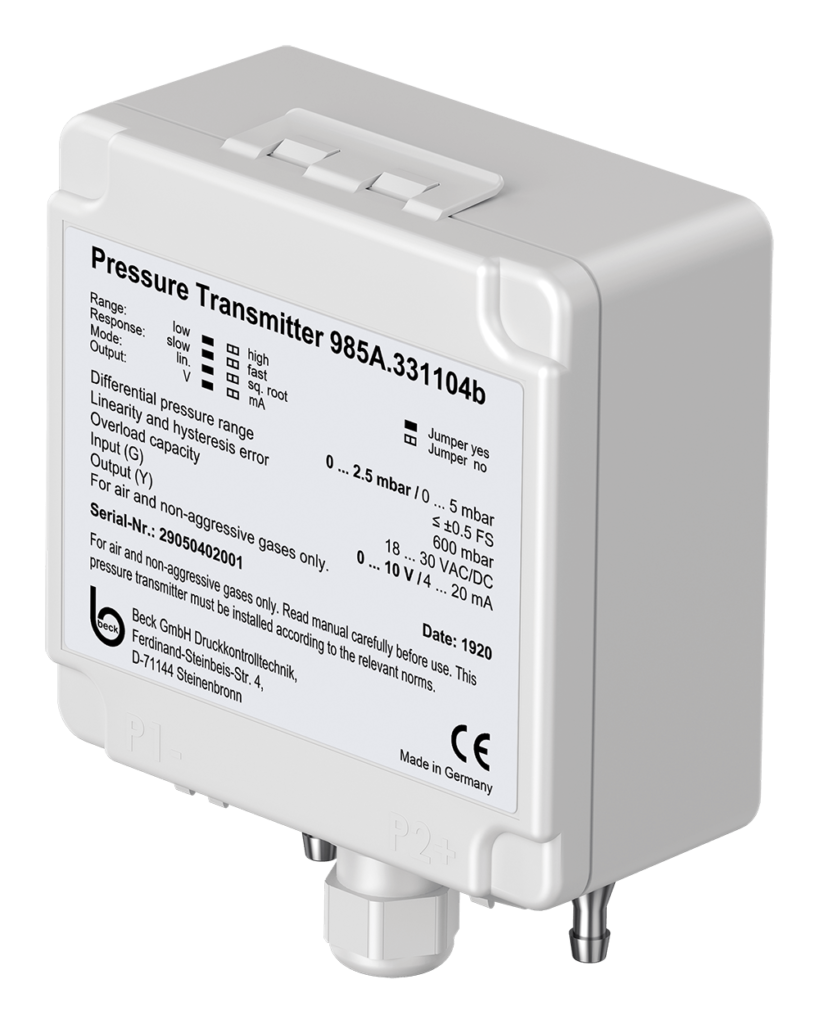 Differential Pressure Transmitter 985 Accuracy: +-0.5% Fs