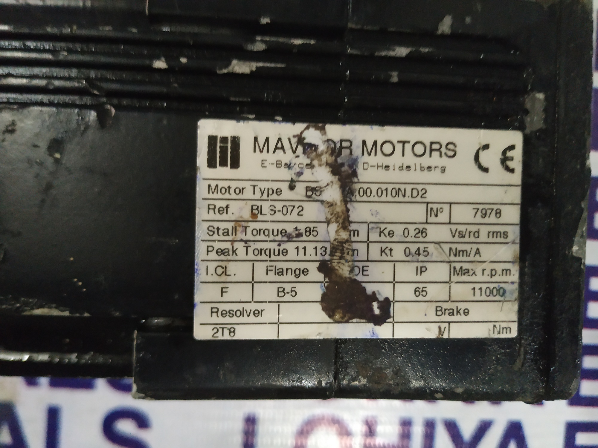 Mavilor Servo Motor Bls-072