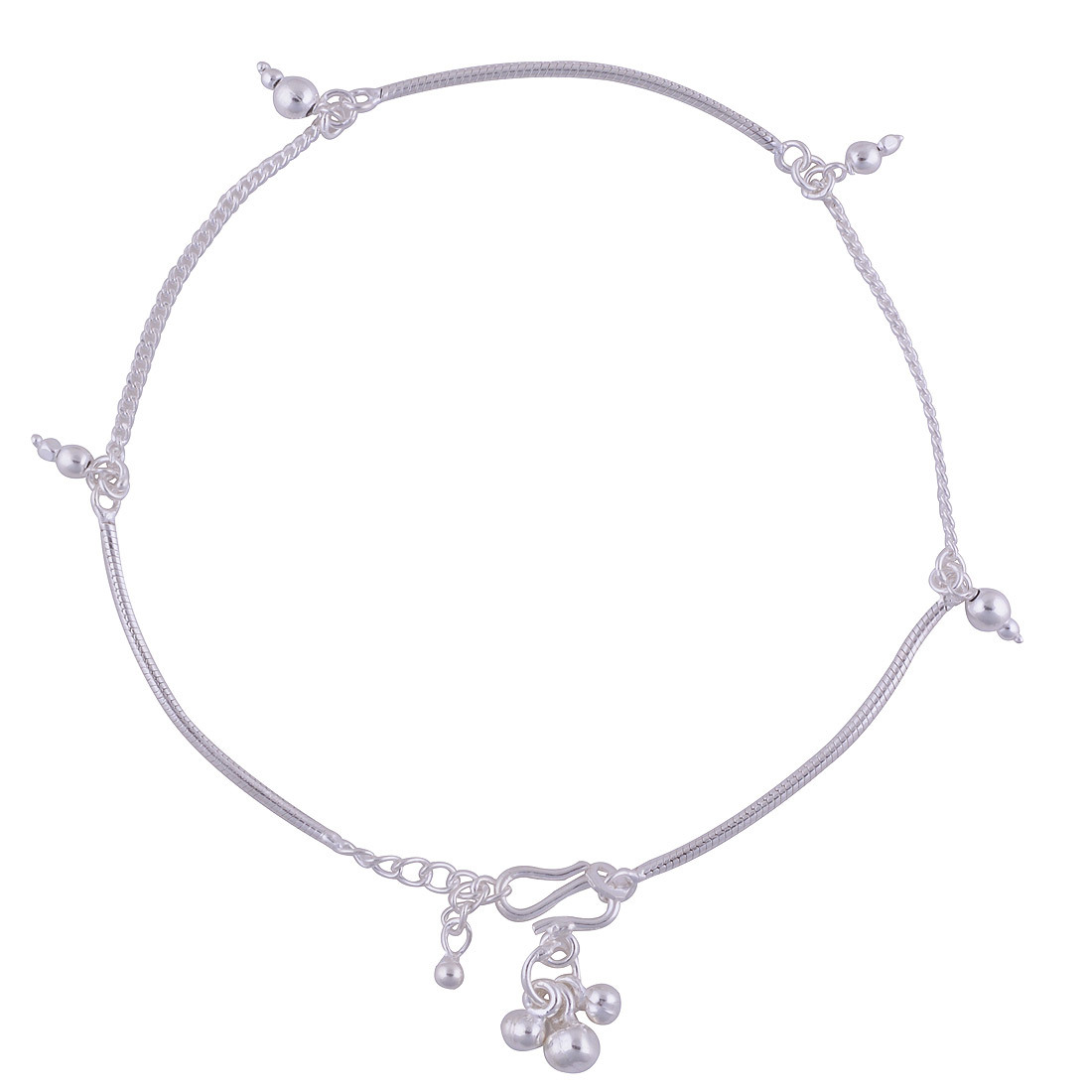 Plain 925 Sterling Silver Anklet - 10.5 Inch Length X 1.5 Mm Width | Lightweight 6.1 Grams, Ideal For Children And Women