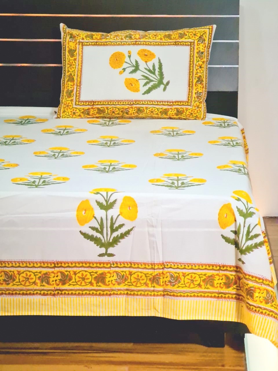 Block Printed Bed Sheet