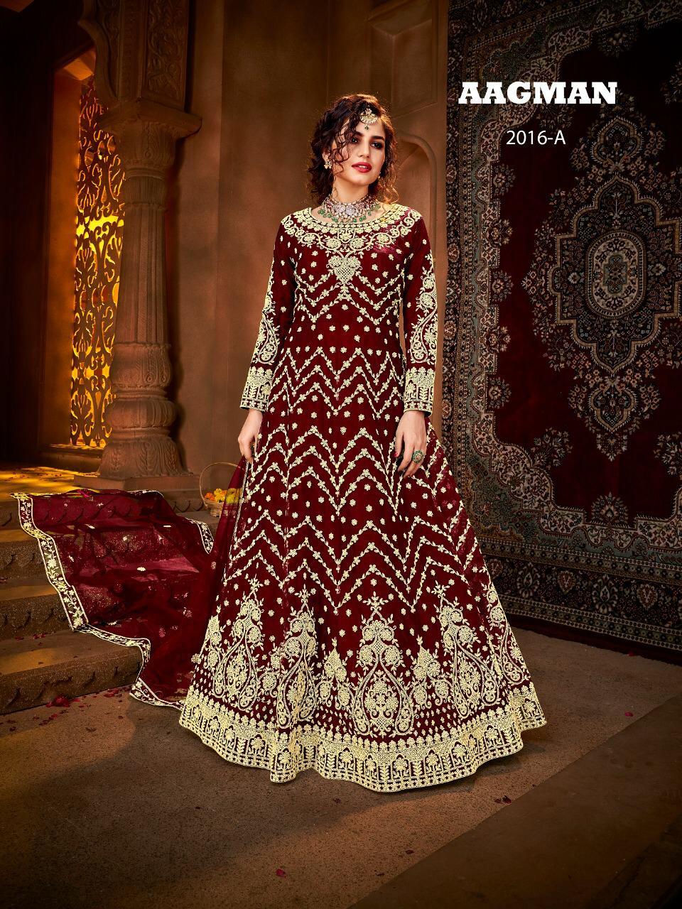 Embroidered Long Gown Decoration Material: Stones