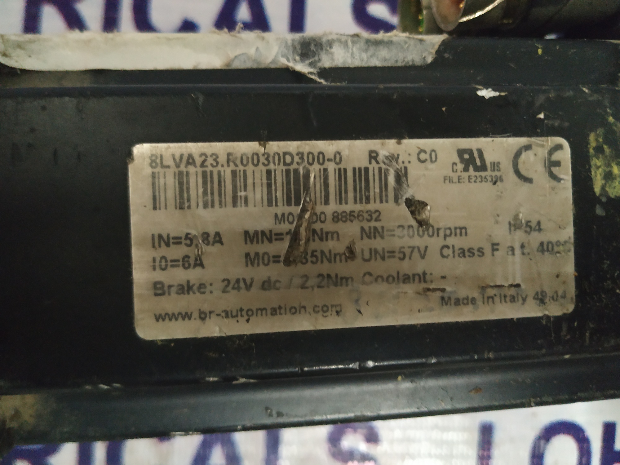 B&r Servo Motor 8lva23.r0030d300-0