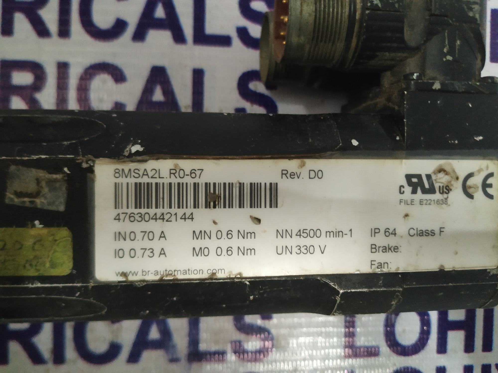 B&r Servo Motor 8msa2l.r0-67