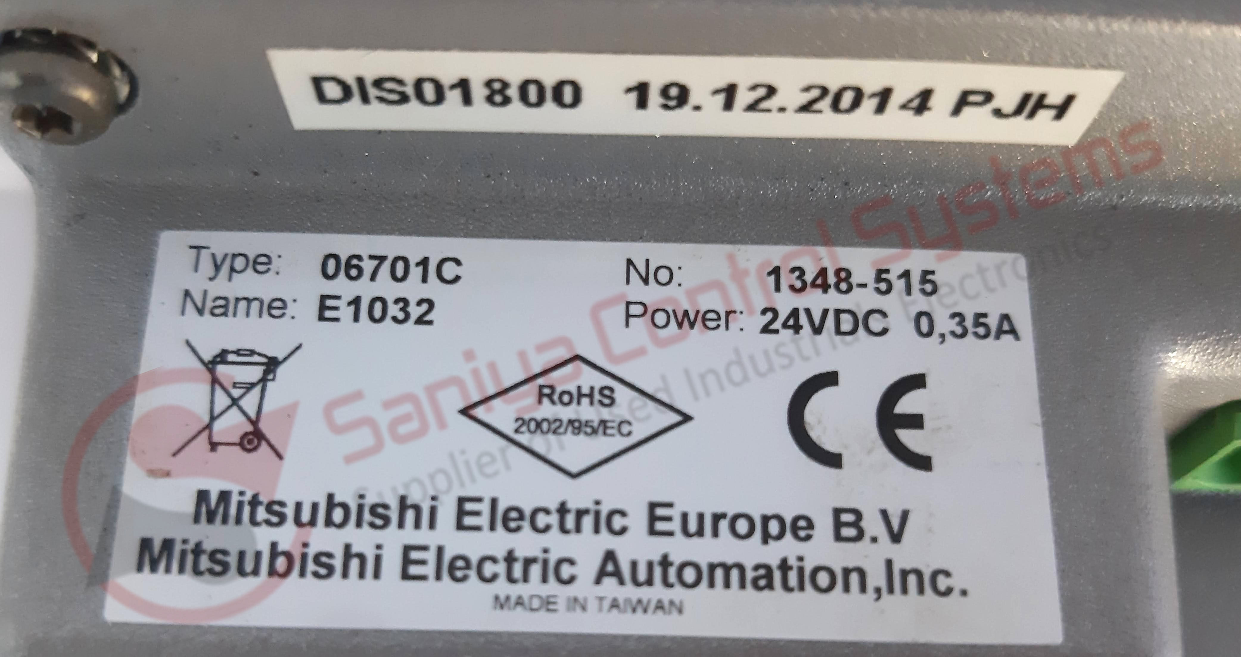 Grey Mitshubishi Beijer E1032 Hmi Operator Interface Panel