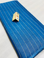 Pure Tussar Silk Striped Woven Running Fabric Length: 1 Meter (M)
